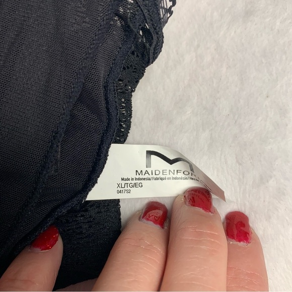 Maidenform black pullover bra adjustable straps removable cups XL NWT - Picture 5 of 7